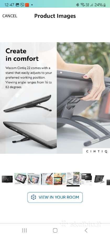 Piešimo planšetė Wacom Ekrano 22" - nuotraukos Nr. 6