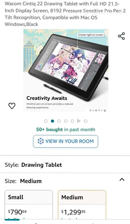 Piešimo planšetė Wacom Ekrano 22" - nuotraukos Nr. 8