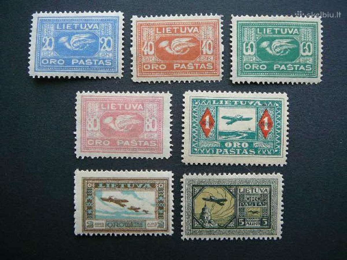Lietuva 1921 Oro pastas svarus lit102/8sp