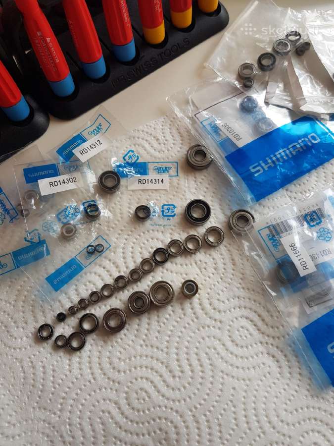 Shimano Daiwa ričių apratnavimas. Detalės. Tepalai - nuotraukos Nr. 6