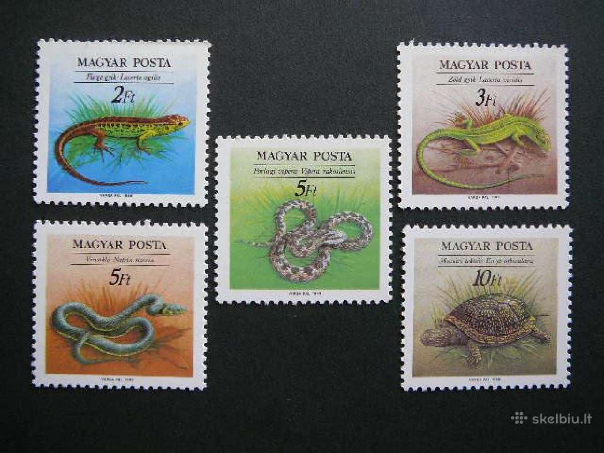 Gyvates Vezliai Driezai Vengrija 1989 Mnh v4035