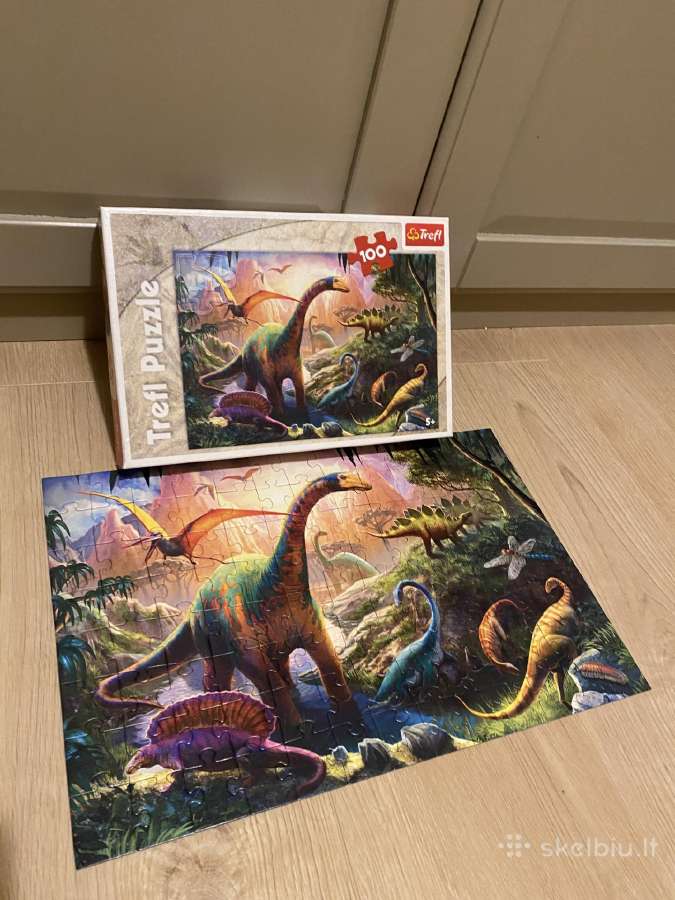 Puzlė Dinozaurai 100 dalių
