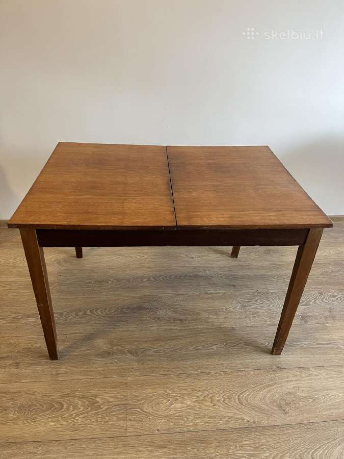 Mid century stalas 80x110 cm, išsiskleidžiantis
