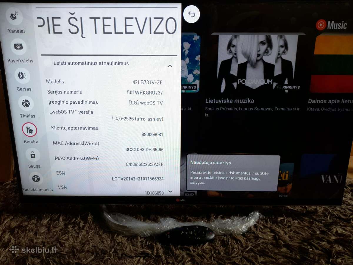 LG Smart TV 104cm 43lj594,42lb731.55sm850 140cm