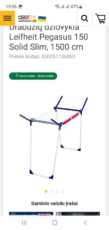 Pastatoma skalbiniu dziovikle Leifheit