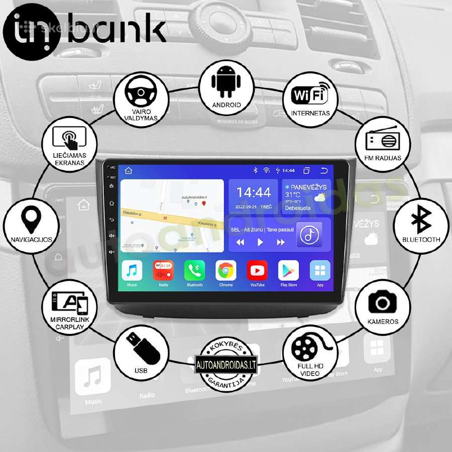 Mercedes Vito Viano W639 2004-12 Android multimedi - nuotraukos Nr. 2
