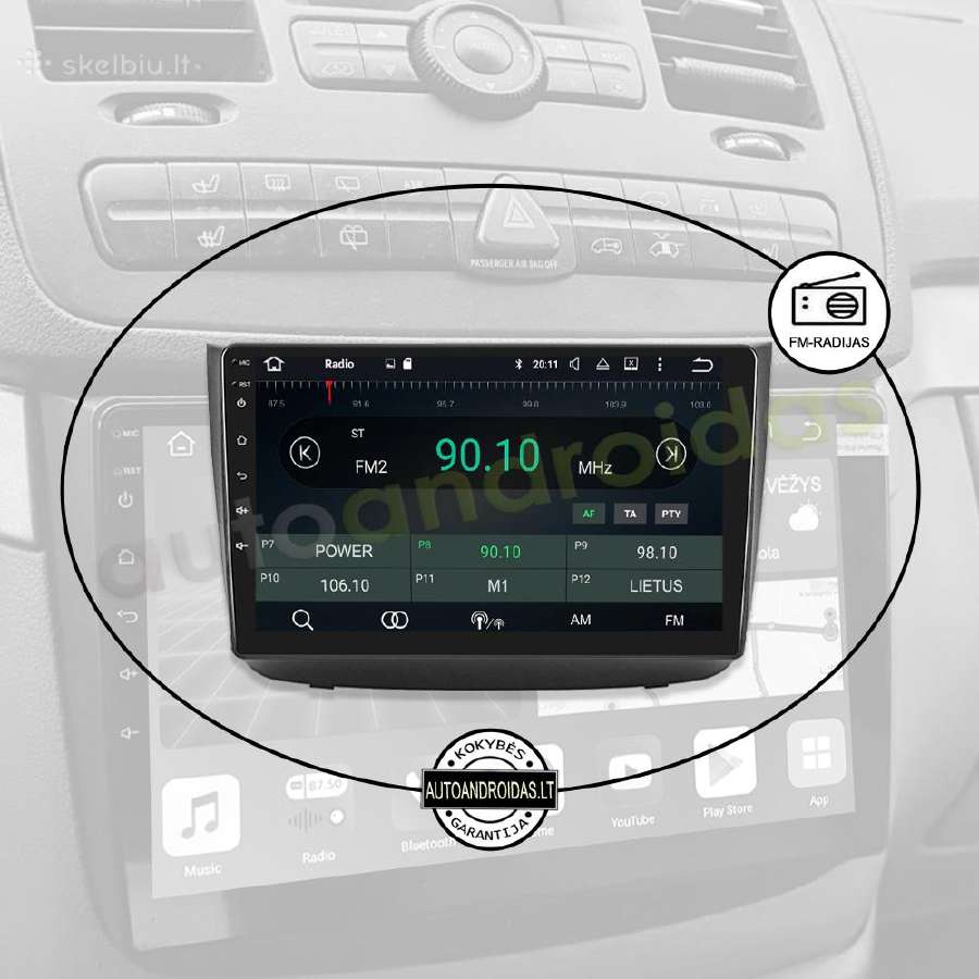 Mercedes Vito Viano W639 2004-12 Android multimedi - nuotraukos Nr. 4