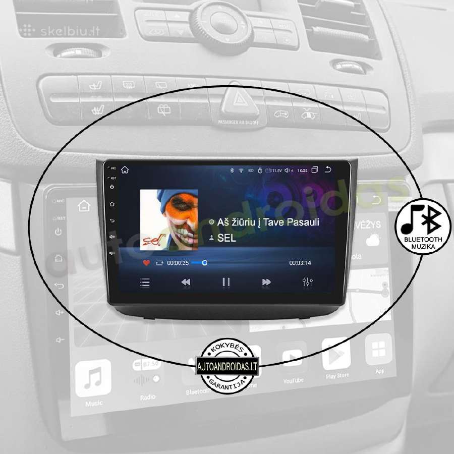 Mercedes Vito Viano W639 2004-12 Android multimedi - nuotraukos Nr. 6