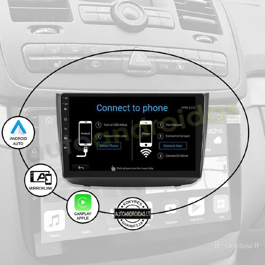 Mercedes Vito Viano W639 2004-12 Android multimedi - nuotraukos Nr. 10