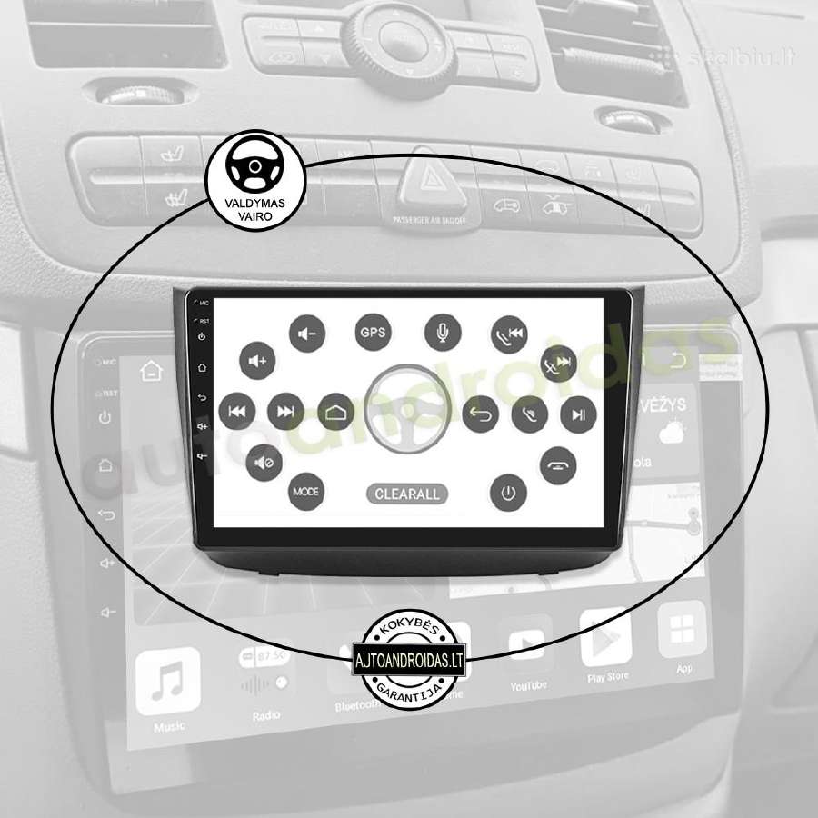 Mercedes Vito Viano W639 2004-12 Android multimedi - nuotraukos Nr. 12