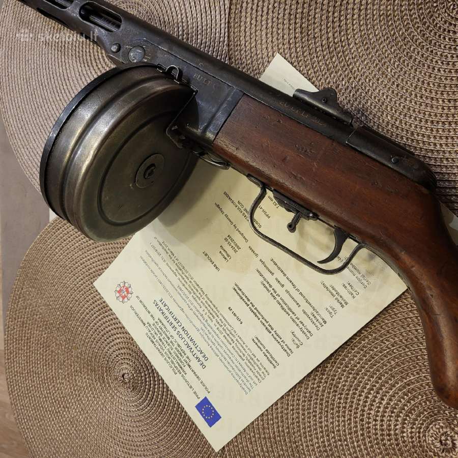 Deaktyvuotas Ppsh-41 su Eu pazyma 1944m