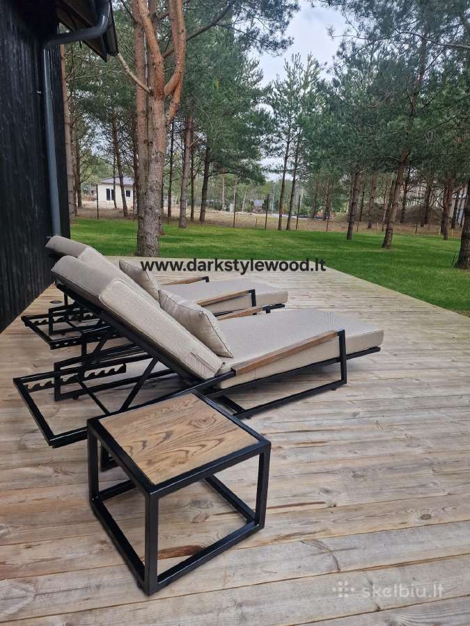 Saulės gultas Modern, Dark'style wood - nuotraukos Nr. 12