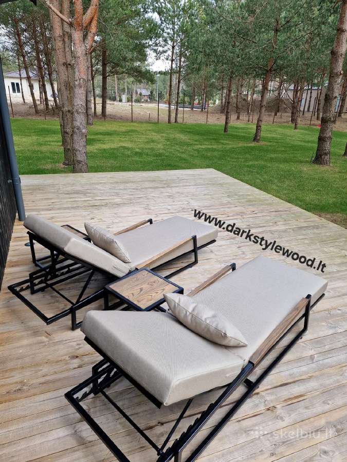 Saulės gultas Modern, Dark'style wood - nuotraukos Nr. 13