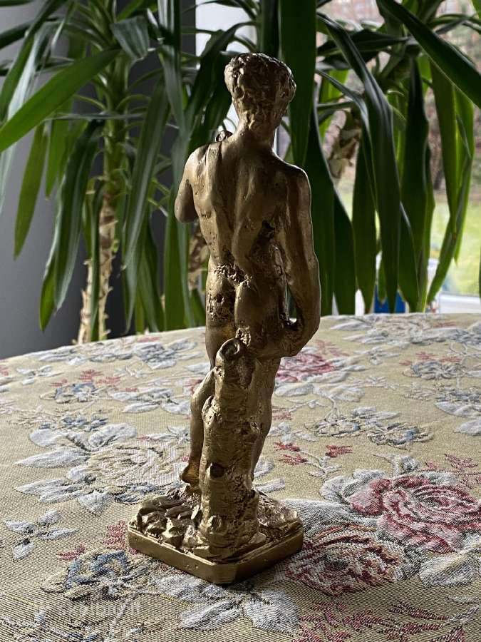 Bronzinė kompozicija Dovydas prieš Galijotą . - nuotraukos Nr. 5