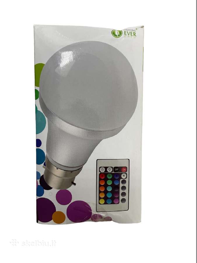 LED lempa Bulb A60 B22 Rgb LED lemputė 5w Rgb - nuotraukos Nr. 3