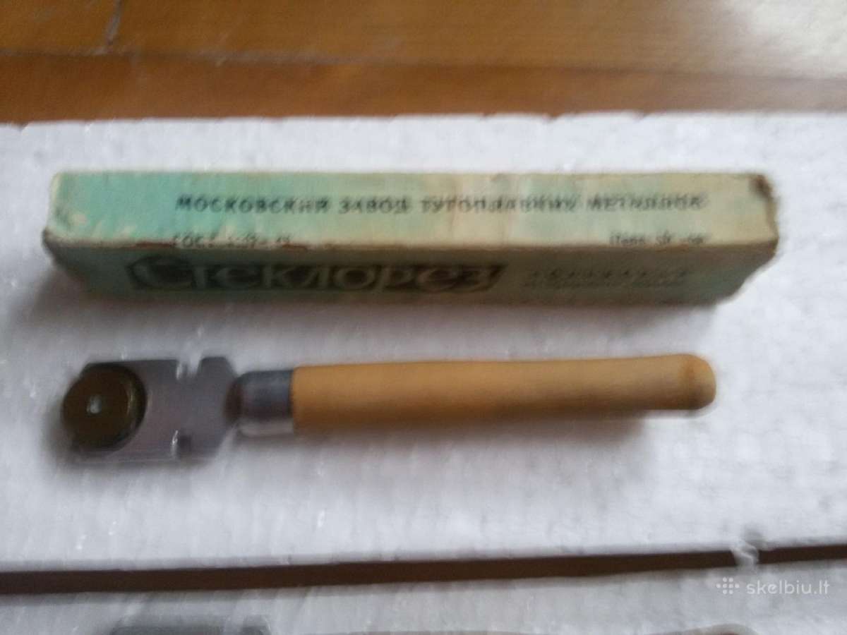 Senoviniai stiklo pjaustymo įrankiai - nuotraukos Nr. 6