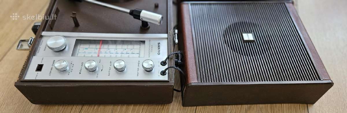 Sanyo G-2312 vintažinis nešiojamas fonografas - nuotraukos Nr. 10
