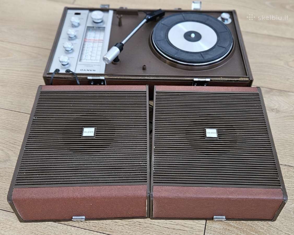 Sanyo G-2312 vintažinis nešiojamas fonografas - nuotraukos Nr. 12