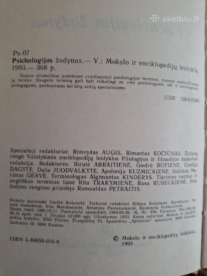 Psichologijos žodynas - nuotraukos Nr. 2