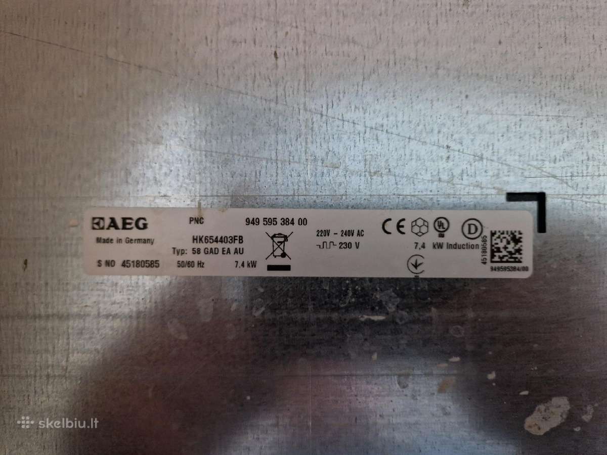 Aeg Hk654403fb Indukcinė kaitlentė. 60 cm - nuotraukos Nr. 9