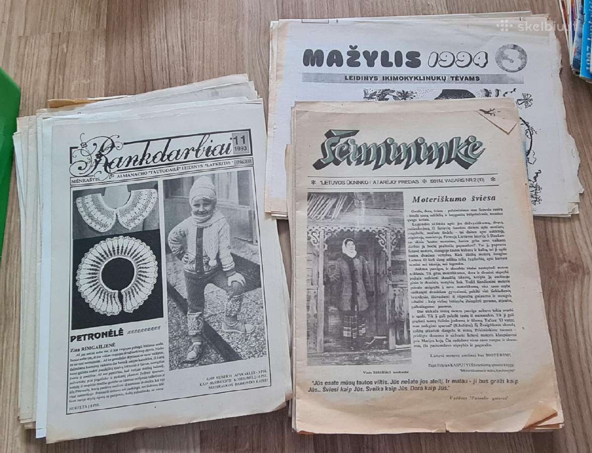 Šeimininkė, Rankdarbiai seni laikraščiai