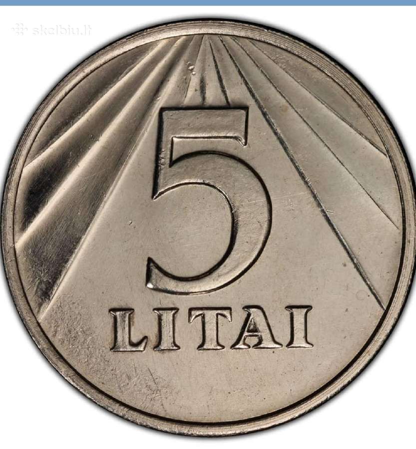 Parduodamas su broku Unc 5 litai 1991 Pcgs Ms64 - nuotraukos Nr. 2