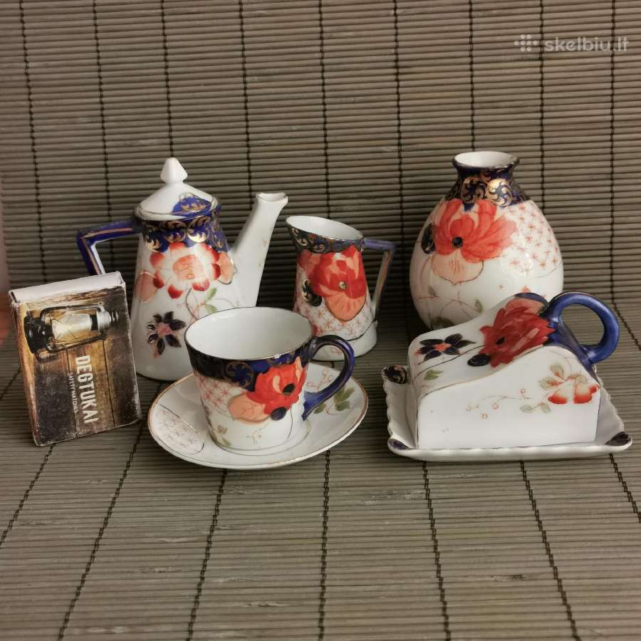 Antikvarinis miniatiūrų servizas Imari stiliumi - nuotraukos Nr. 2