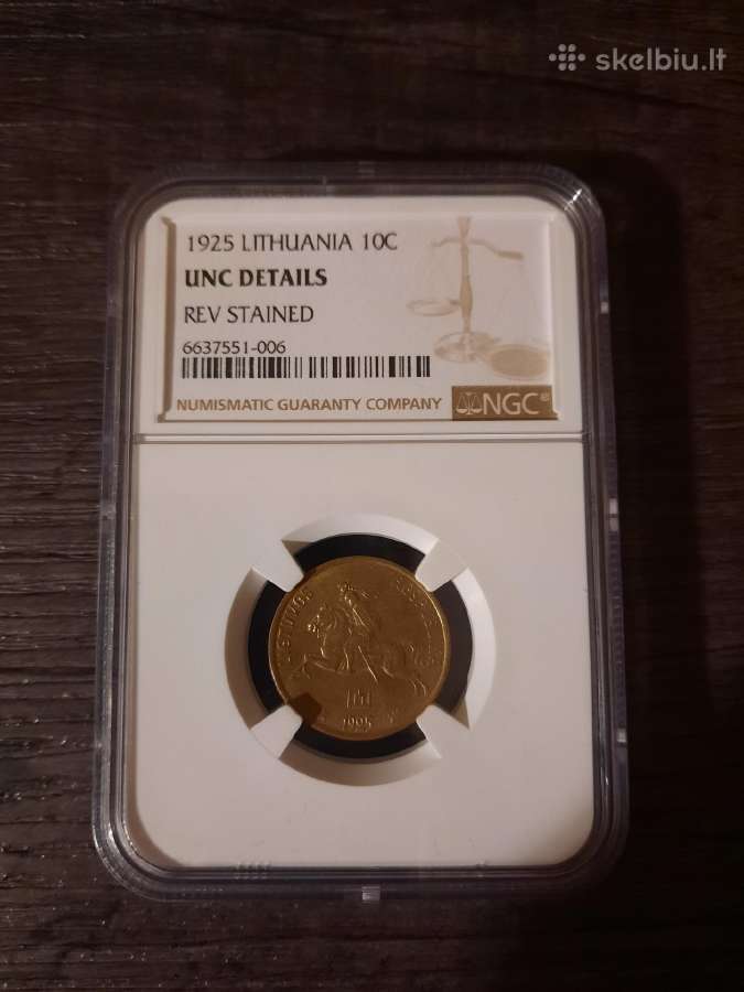 10 centu 1925 Lietuva - Stovis prilygsta bakiniam - nuotraukos Nr. 2