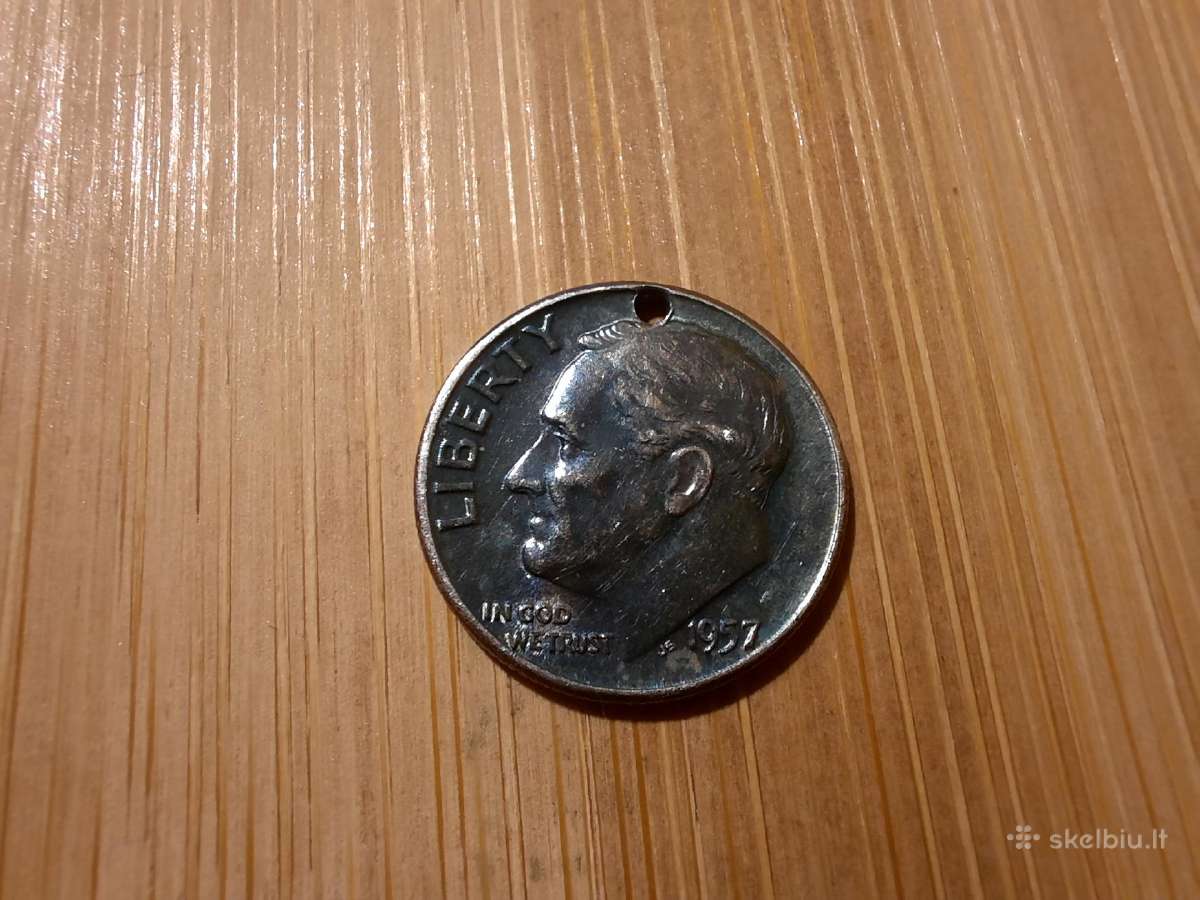 1 daimas (dime) 1957 Usa - Sidabras