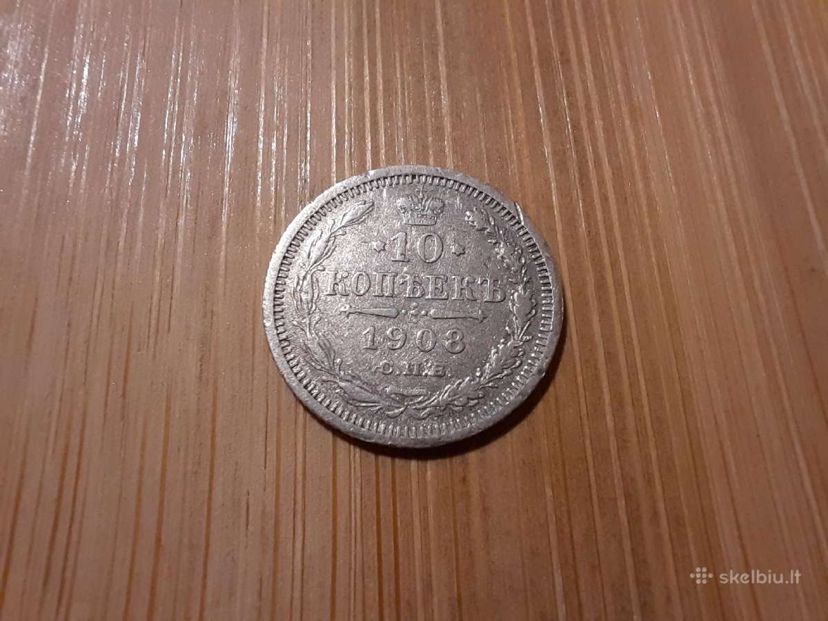 10 kapeiku 1908 carines - Sidabras
