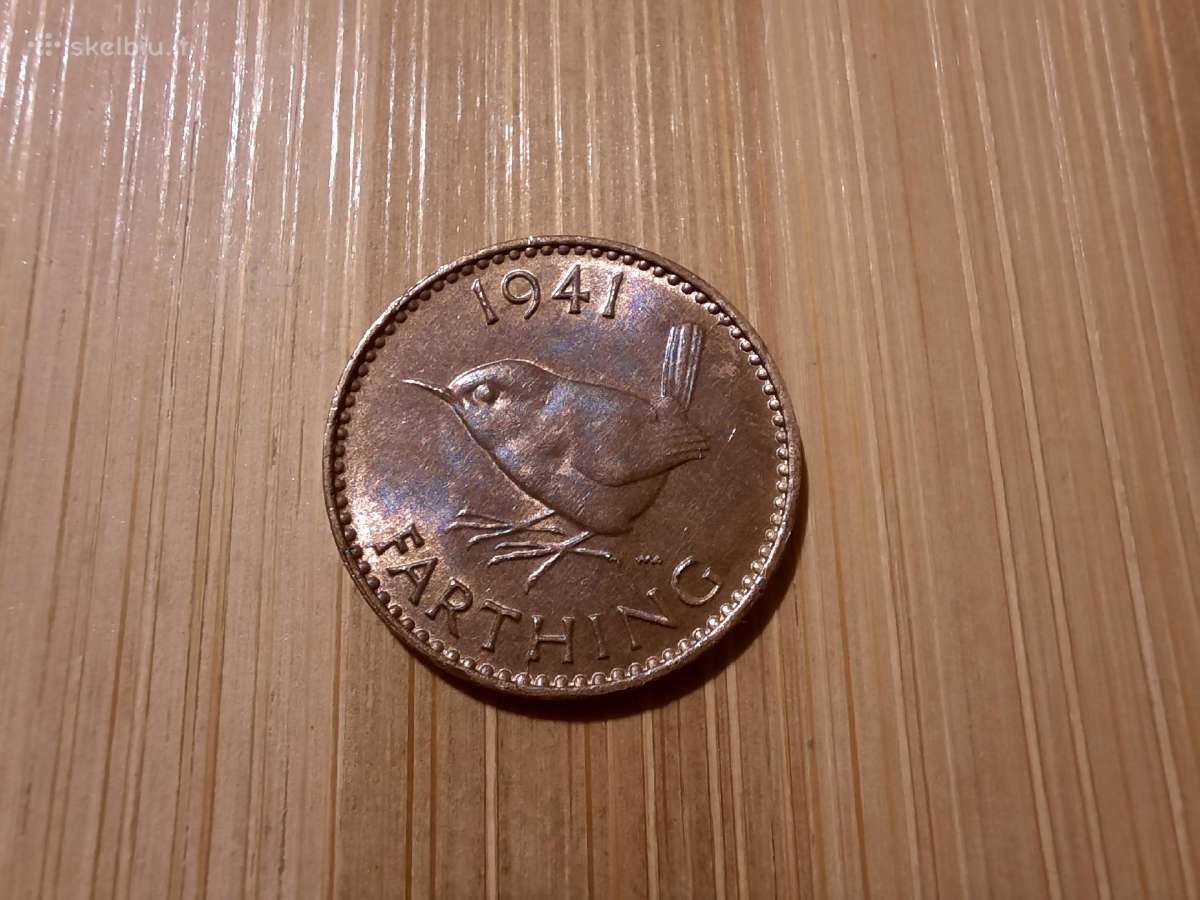 1 fartingas (Farthing) George Vi - Anglija - nuotraukos Nr. 2
