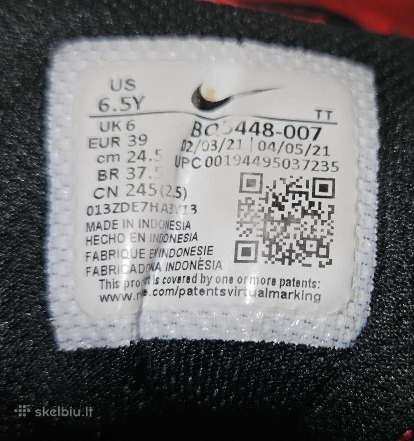 Nike raudoni su juodu laisvalaikio batai 39 dydis - nuotraukos Nr. 8