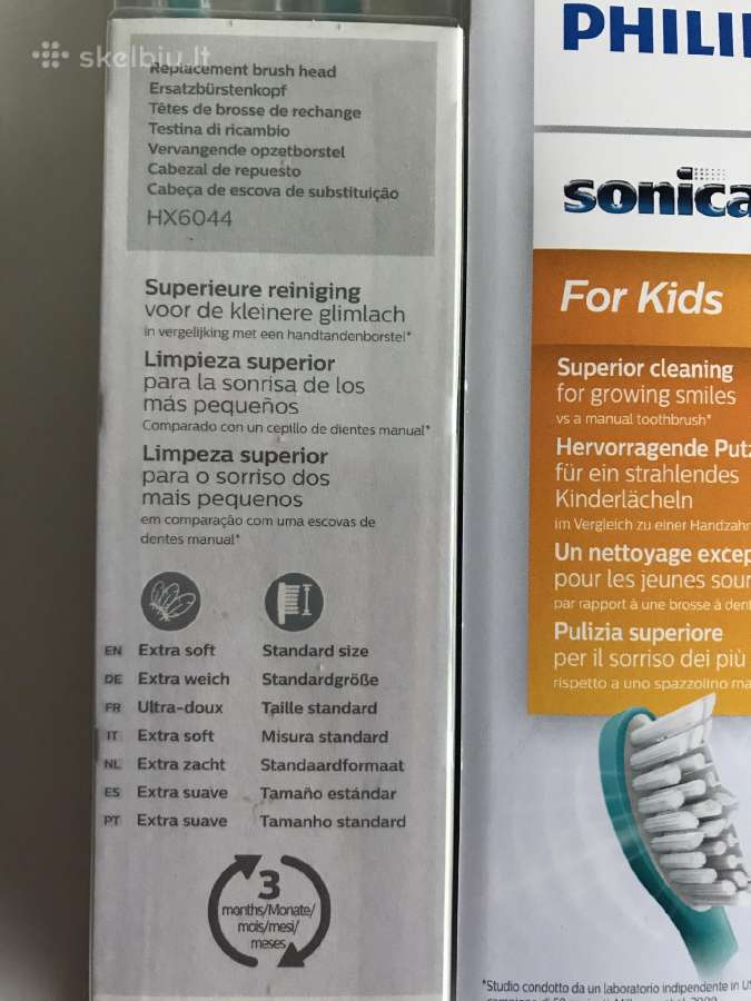 Šepetėliai Philips Sonicare for kids 4 vnt.,nuo 7m - nuotraukos Nr. 2