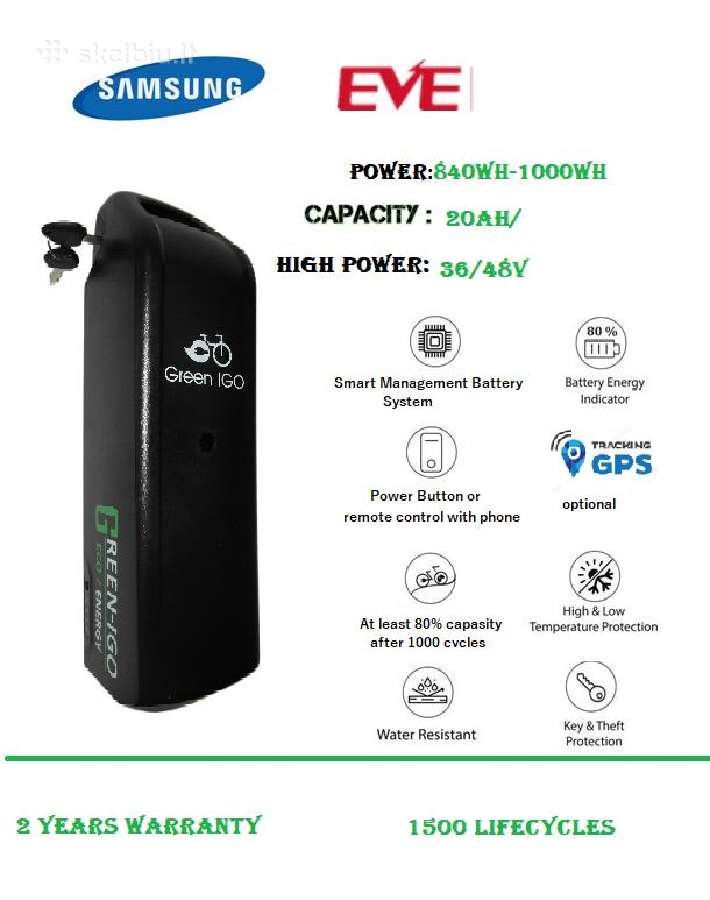 Universal naujos e-bike baterijos 10s(36v)13s(48v)
