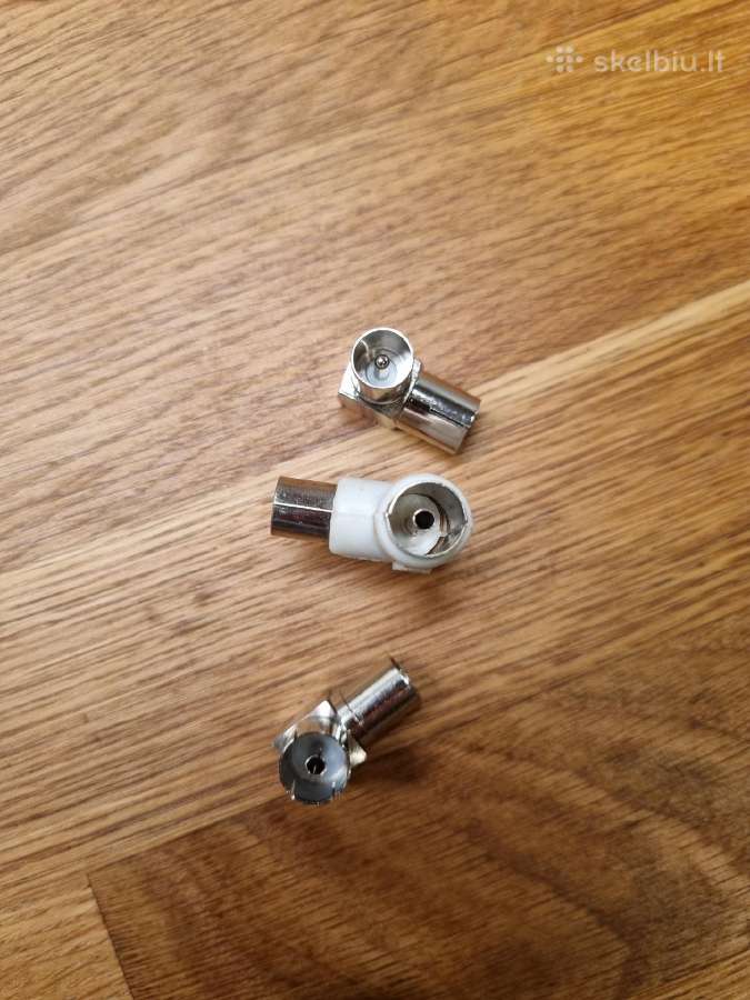 TV antenos kabelio 90 kampai ir dvišakis