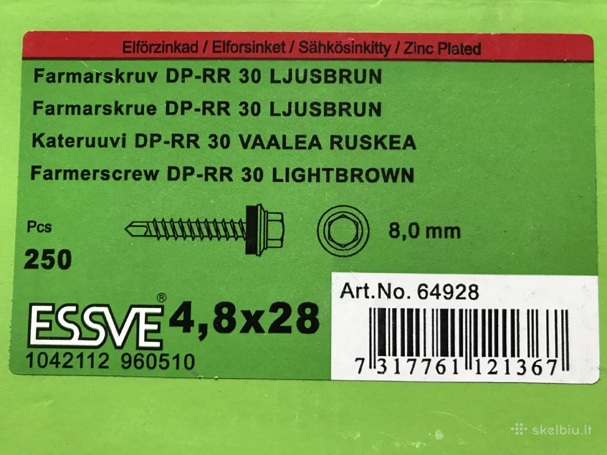 Stoginiai savigręžiai į medį Essve 4,8x28mm Zn-ral