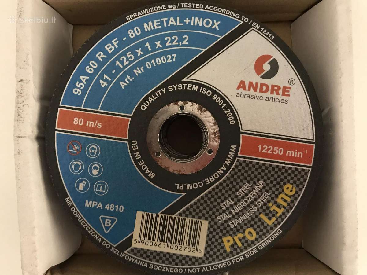 Metalo pjovimo diskai Flexovit ir Andre 125x1,0 mm - nuotraukos Nr. 3