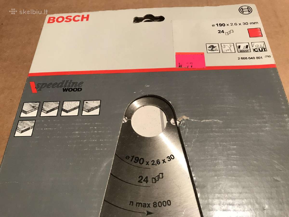 Pjovimo diskas Bosch Speedline Wood 190 x 30 mm