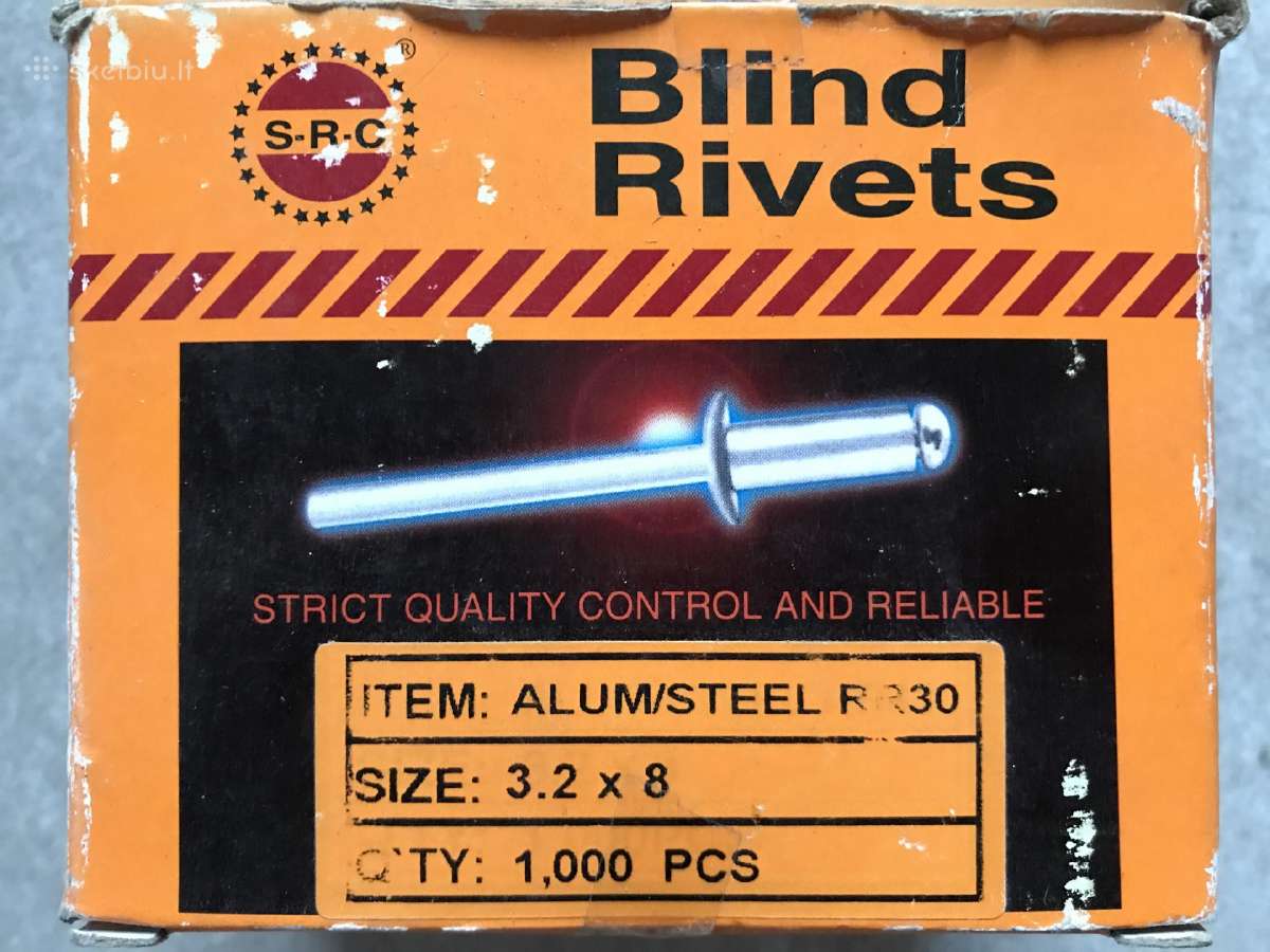Kniedė 3,9 x 12 mm, po 50 vnt - nuotraukos Nr. 7
