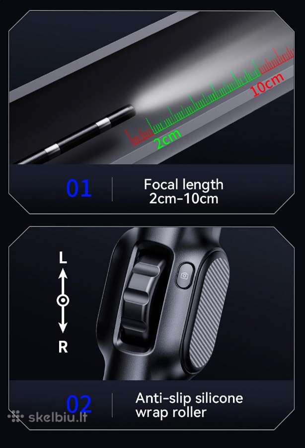Endoskopines kameros Reguliuojama 3m 8mm su LCD - nuotraukos Nr. 3