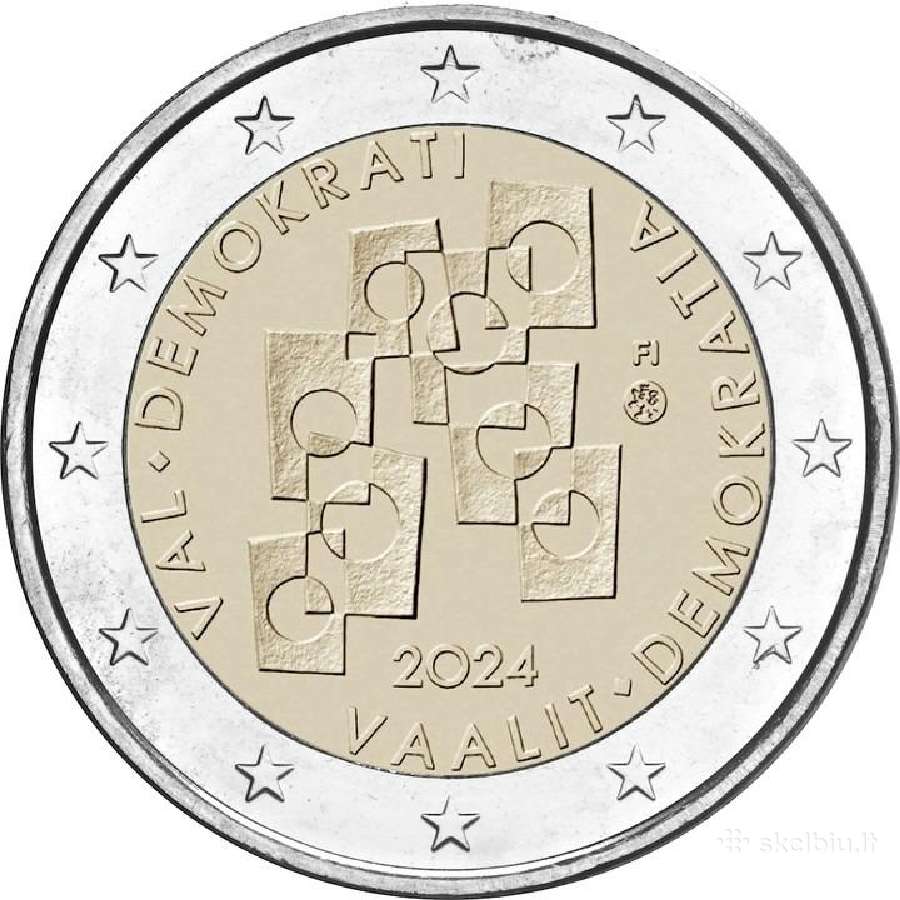 Suomijos proginės euro monetos - nuotraukos Nr. 4