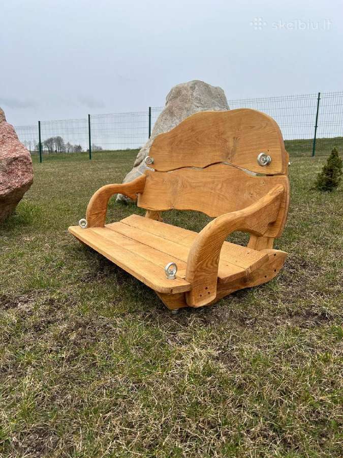 Azuoliniai lauko supyniu kreslai - nuotraukos Nr. 6