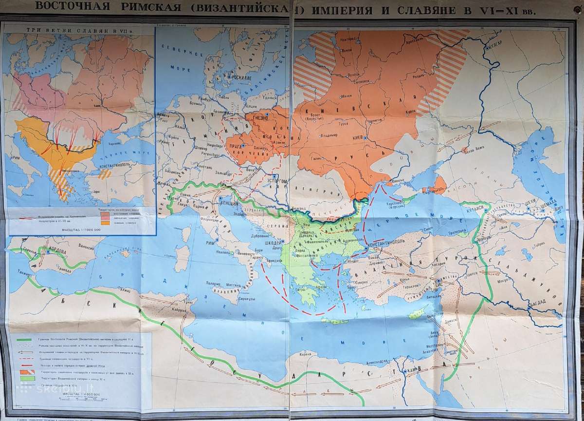 Dideli mokykliniai žemėlapiai 1971 m. - nuotraukos Nr. 6