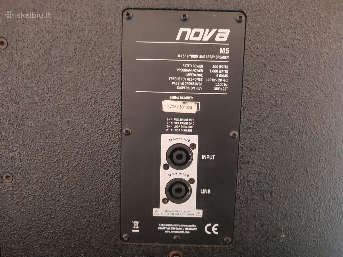 Naudotos koncertinės kolonėlės Nova Maxline M5 - nuotraukos Nr. 5