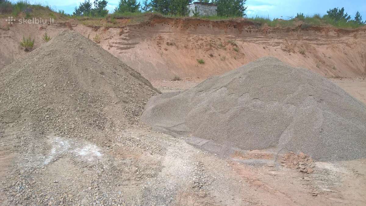 Gamtinis žvyras, smėlis ir kt., technikos nuoma