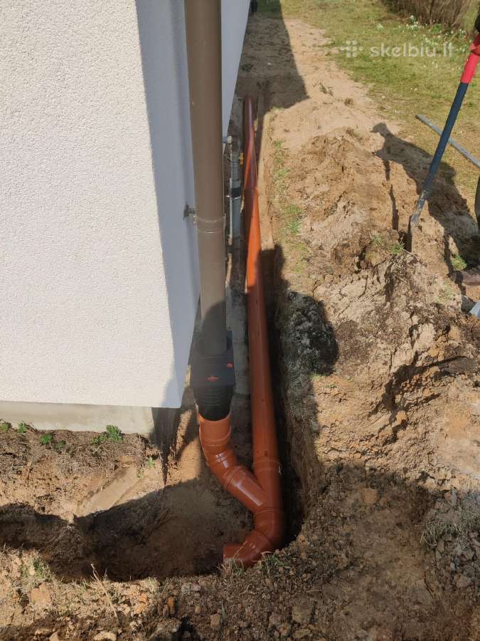 Drenažas, lietaus nuvedimo sistemos, valymo įrengi