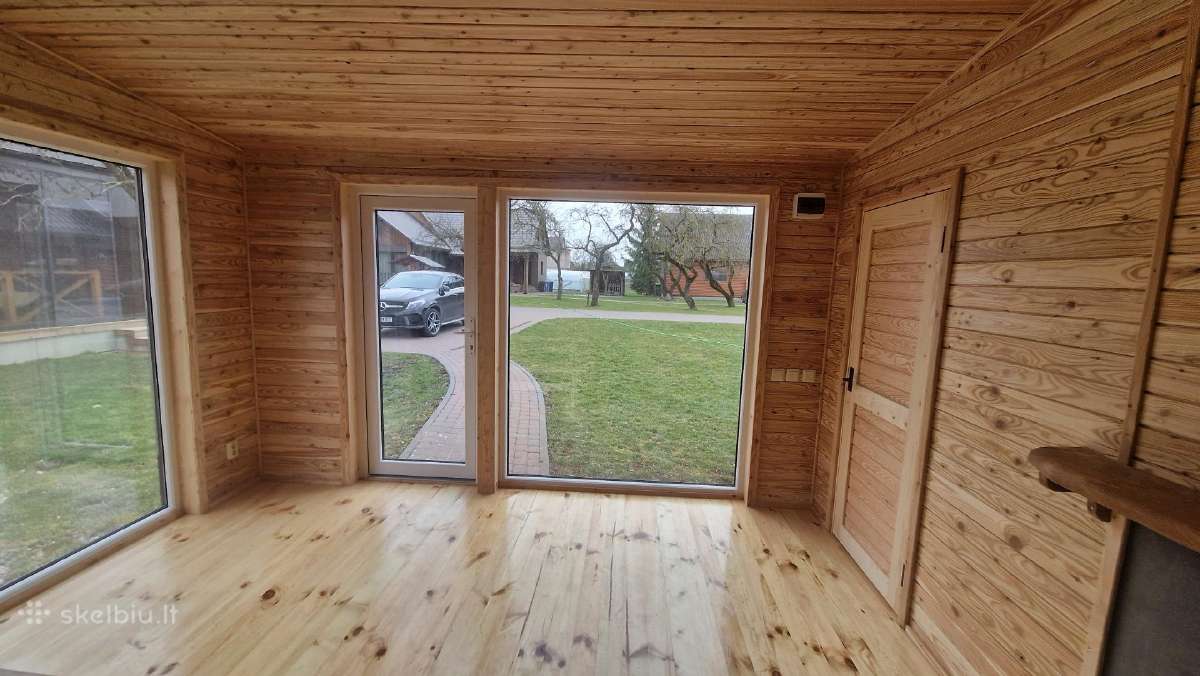 Pilnai įrengta apšiltinta karkasinė pirtis su dušu - nuotraukos Nr. 24