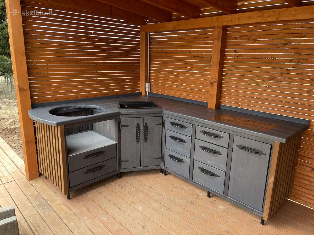Kamado stalas iš degintos medienos, Kamado griliai - nuotraukos Nr. 12