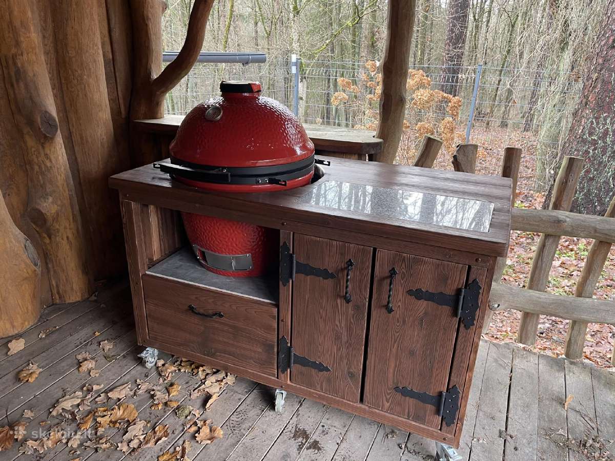 Kamado stalas iš degintos medienos, Kamado griliai - nuotraukos Nr. 27