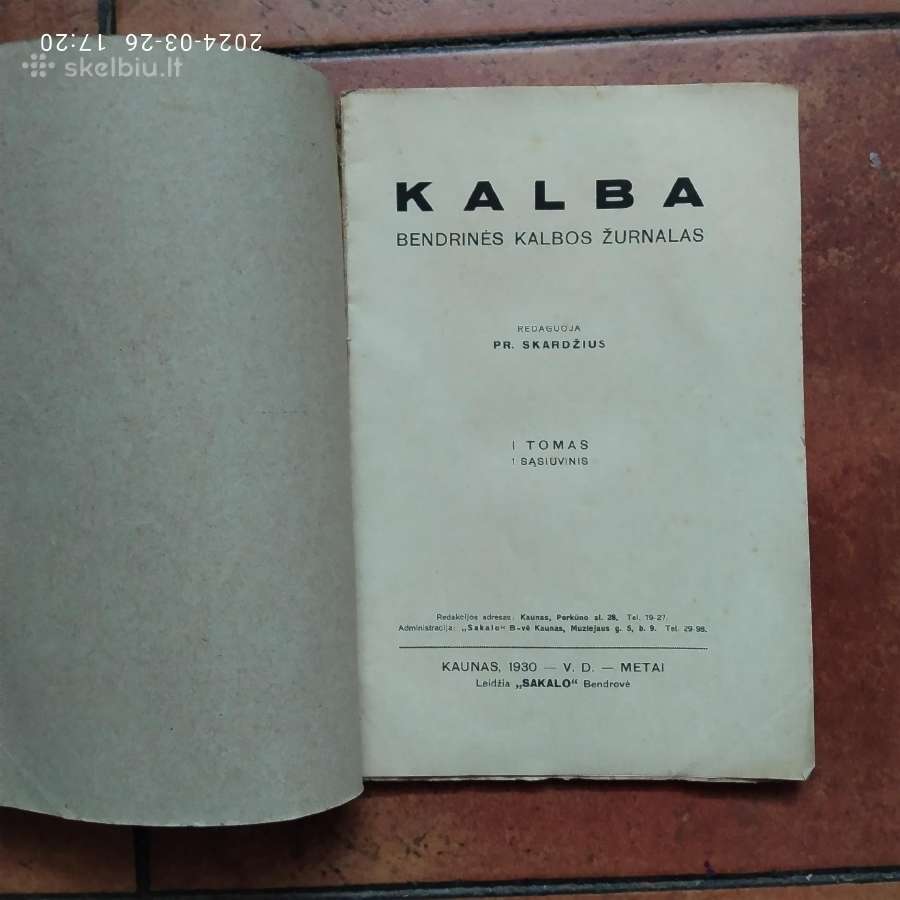 Žurnalo "Kalba" pats pirmasis numeris. 1930 metai - nuotraukos Nr. 2
